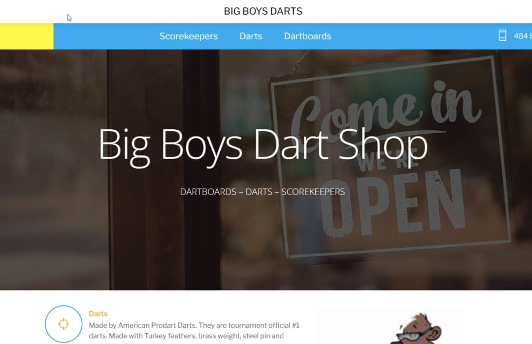 Big Boys Dart Shop